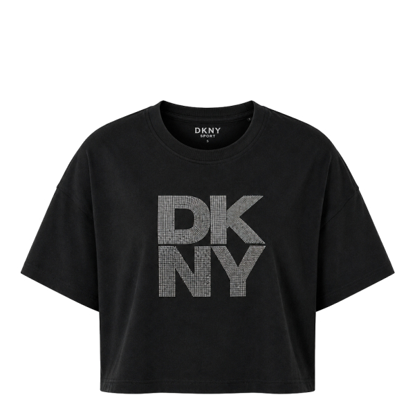 Dkny T-shirts hauts et polos Noir - T-SHIRT AVEC LOGO STRASS OMBR EMPIL - XS - Ref 44 €